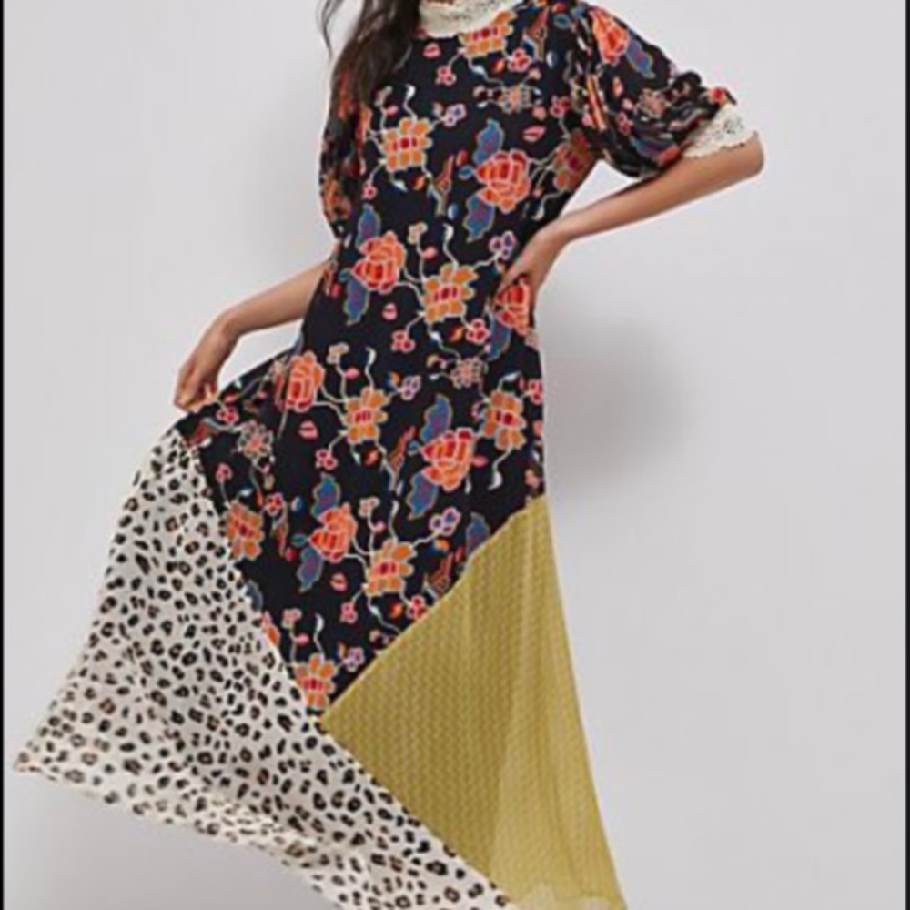 Anthropologie Soniya Embroidered Maxi Dress
